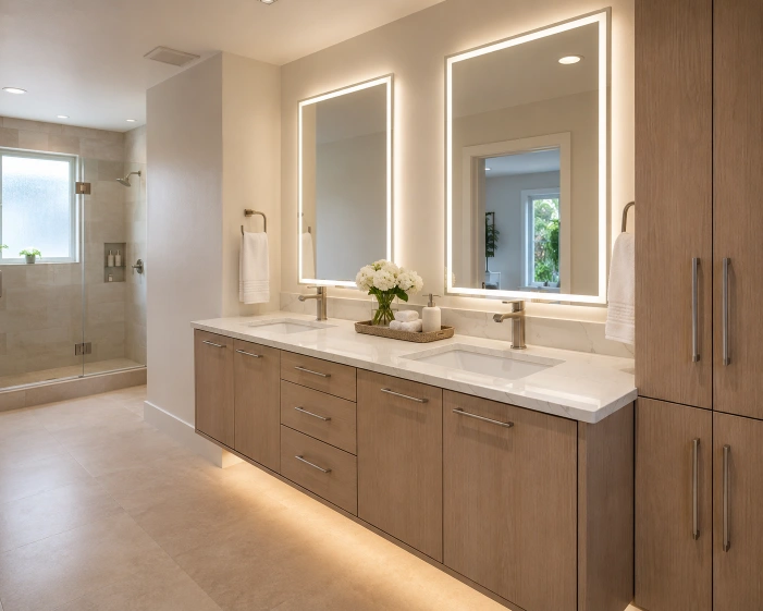 Bathroom vanity and cabinet installation in Boca Raton, Florida